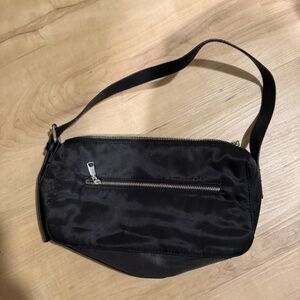 Black Nylon Shoulder Purse